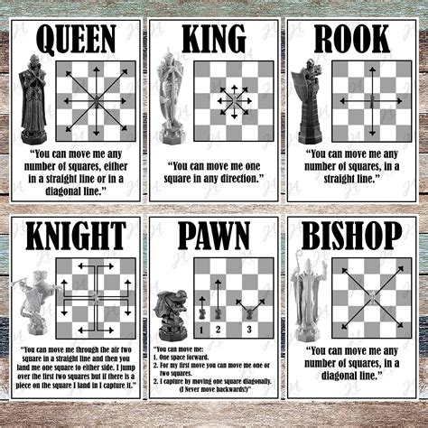 Wizard Chess Cheat Cards - Etsy