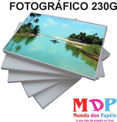 Papel Fotográfico 230G A4 20 fls - Mundo dos Papéis