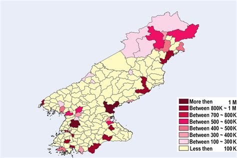 New North Korean Population Map by ShadowESH on DeviantArt