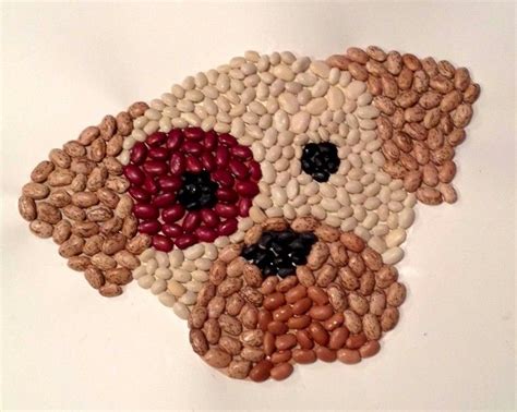 Dog Bean Mosaic | Crafts, Mosaic crafts, May crafts