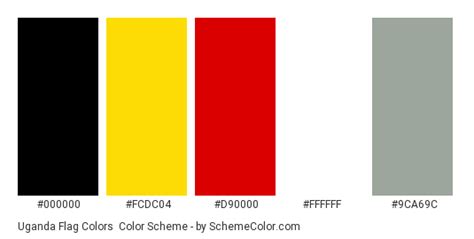 Uganda Flag Colors » Black » SchemeColor.com