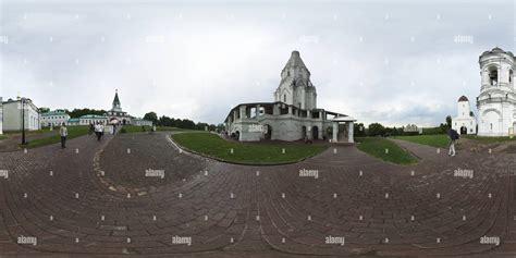 360° view of Ascension Church in Kolomenskoye. After rain. Mocsow - Alamy