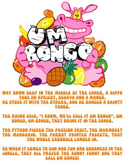 Umbongo, Umbongo they drink it in the Congo. | Childhood memories 70s ...