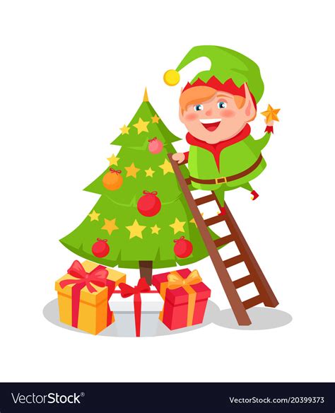 Christmas Tree Ladder With Elves - Best Decorations