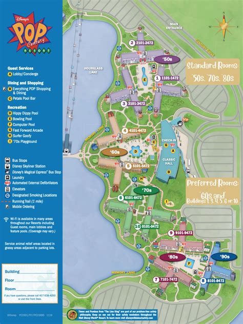 Disney's Pop Century Resort Map