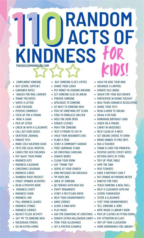 Acts Of Kindness Ideas For Kids