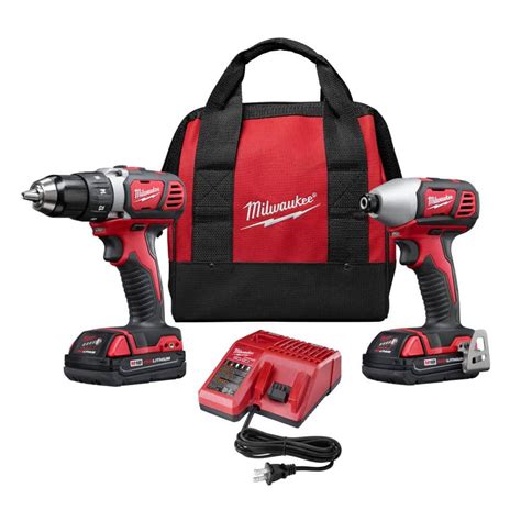 Milwaukee M18 18V Lithium-Ion Cordless Drill Driver/Impact Driver Combo ...