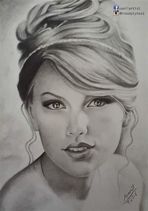 My Guru's Pencil Art Taylor Swift : sketches