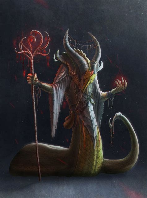 Naga Sorcerer by EmmanuelMadailArt Creature Feature, Creature Art ...