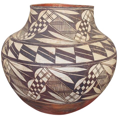 Antique Native American Pottery Olla, Acoma, 19th Century For Sale at ...