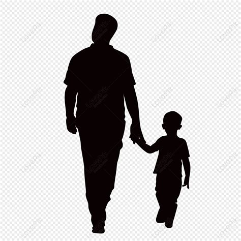 Father And Child Holding Hands Fathers Day Silhouette, Holding Child ...