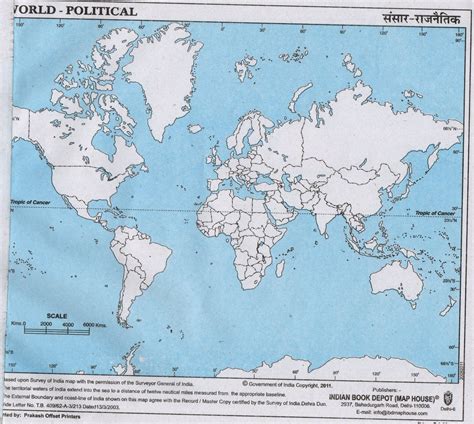 Blank Political Map Of The World