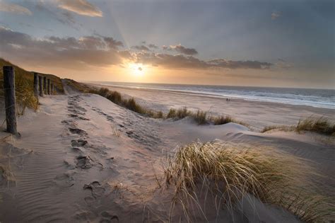 Beach and sand dunes at Wassenaar (Meijendel), Netherlands