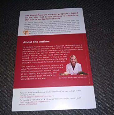 The Blood Pressure Solution by Dr. Marlene Merritt- Book Review