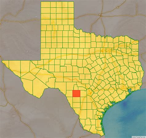 Map of Uvalde County, Texas - Thong Thai Real