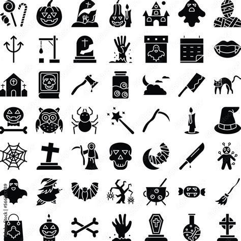 Halloween icons set, Halloween vector icons, Halloween set, Halloween ...