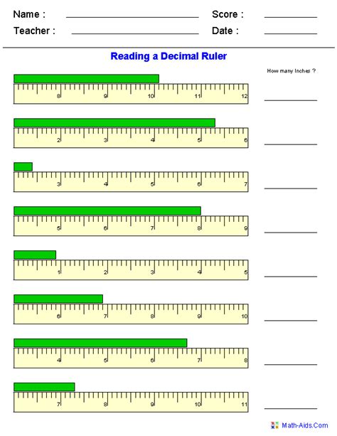 How To Read A Ruler In Decimals