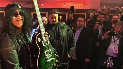 GUNS N' ROSES Guitarist SLASH Presented With One Of A Kind Gibson Les ...