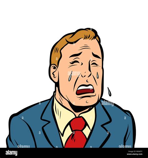 Funny man crying Stock Photo - Alamy