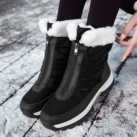 Cheap TUINANLE Ankle Boots Women Winter Shoes Keep Warm Non-slip Black ...