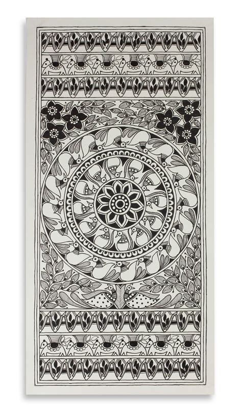 Madhubani Art- Godna style Madhubani Art, Madhubani Painting, Folk Art ...