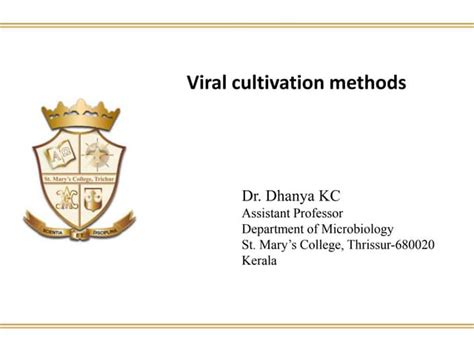 Viral cultivation techniques | PPT