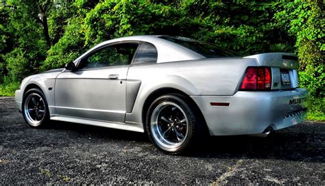 Satin Silver 2002 Ford Mustang GT Coupe