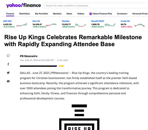 Rise Up Kings Celebrates Remarkable Milestone with Rapidly Expanding ...