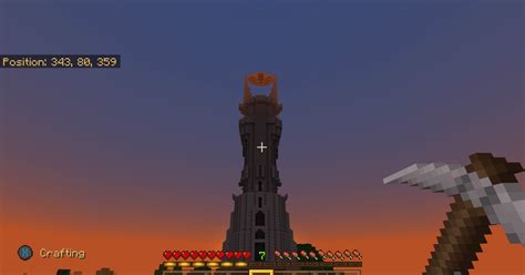 Minecraft Eye of Sauron Barad-dur | Minecraft, Minecraft designs ...