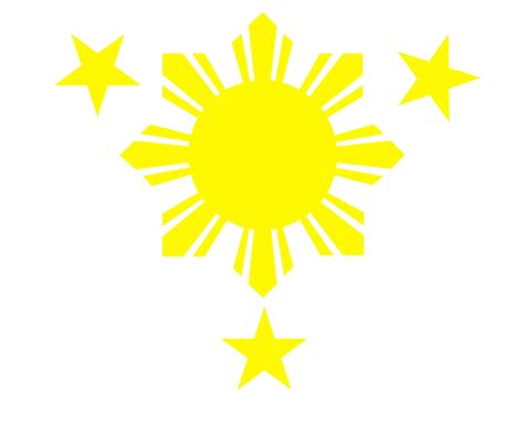 Buy Yellow Philippines 4" Filipino Pilipinas 3 Stars 1 Sun Vinyl Decal ...