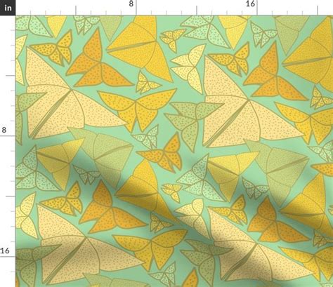 Origami butterflies drawing - Spoonflower