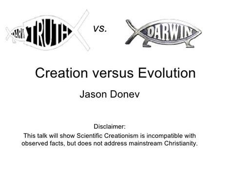 Creationism Vs Evolution