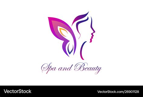 Spa treatment salon logo beauty woman salon logo Vector Image