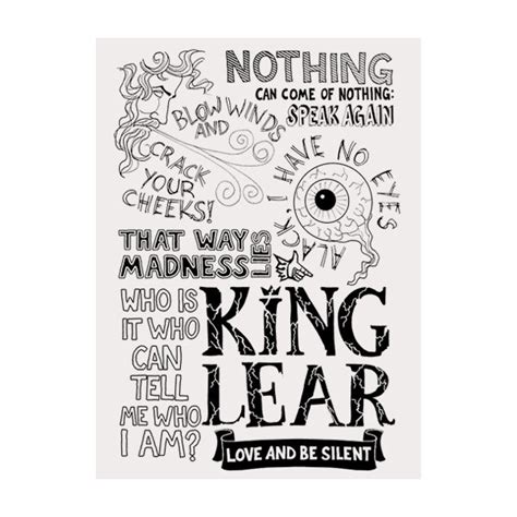 King lear Quotes Poster - Print to Order – Shakespeare's Globe