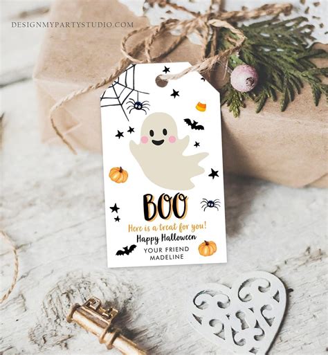 Editable Halloween Favor Tags Boo Gift Tags Costume Party - Etsy