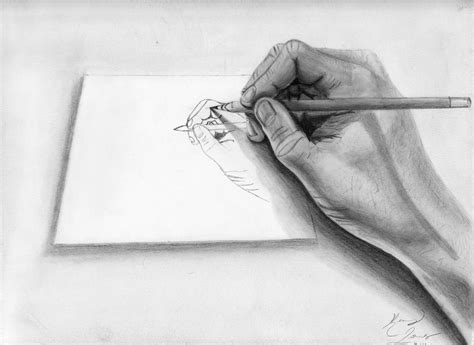 Hand Drawing Hand by kenpjones on DeviantArt