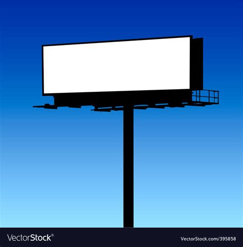 Blank billboard Royalty Free Vector Image - VectorStock