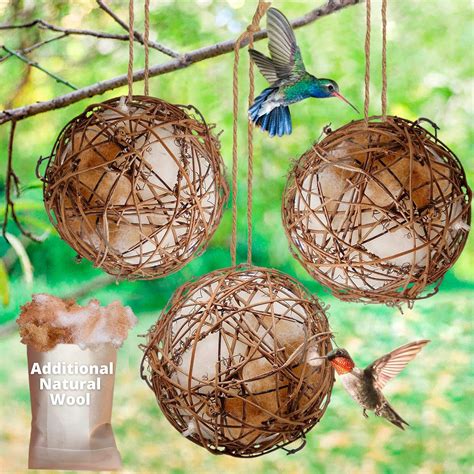 Buy YYK Set of 3 Globe Hummingbird Nesters Wild Bird Watching Camera ...