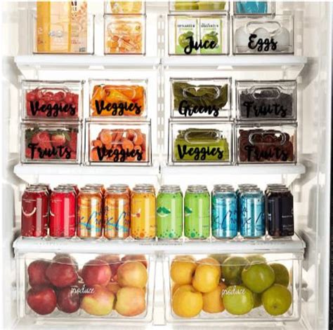 Refrigerator Labels Fridge Bin Labels Decals to Organize - Etsy