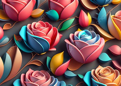 3d Flowers Rendering Generative Ai Art Background, 3d Flowers, Flowers ...