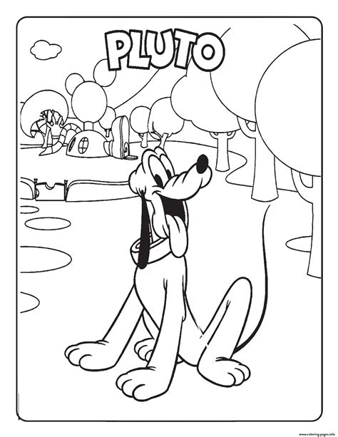 Pluto Mickey Mouse Coloring page Printable