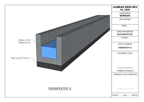 Infrastruktur Perdesaan: Desain dan RAB Saluran Drainase Beton Tanpa ...