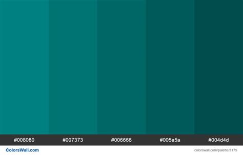 Teal color shades - ColorsWall | Neon colour palette, Color palette ...