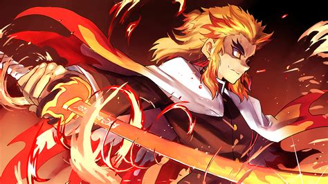 Anime Kyojuro Rengoku Fire Blade 4k Live Wallpaper – NBKomputer