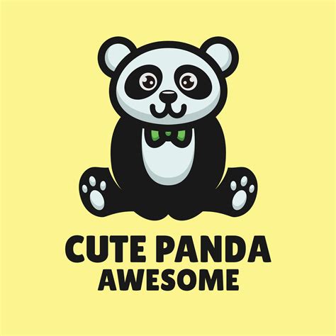 Cute Panda Logo 34866585 Vector Art at Vecteezy