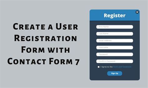 Easy Steps To Create Contact Form 7 User Registration Form for WordPress