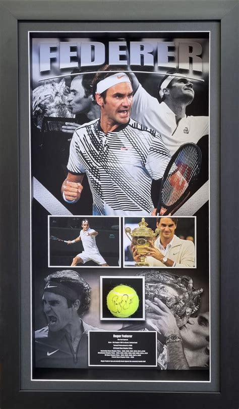 Roger FEDERER 20 Grand Slams Signed & Framed Tennis Ball – Wicked ...