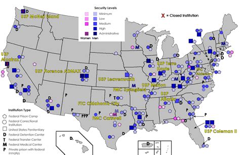 Federal Prisons in the United States : MapPorn