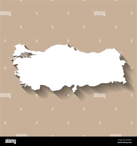 Turkey vector country map silhouette Stock Vector Image & Art - Alamy