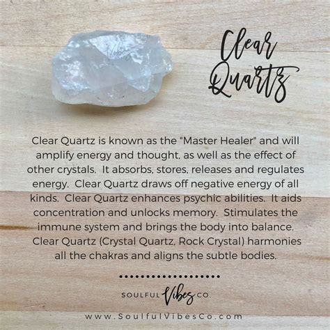 Clear Quartz | Spiritual crystals, Crystal healing stones, Meditation ...